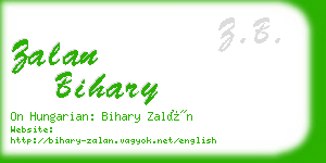 zalan bihary business card